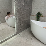 Wave Oval 1600mm Wide Freestanding Bath, Matte White