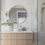 Circa Round 600mm Frontlit LED Framed Mirror with Demister, Matte Black Frame