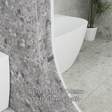 Byron Egg 1500mm Right Corner Freestanding Bath, Gloss White