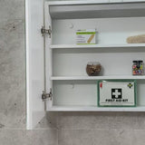 Arco Arch 800mm x 800mm Frontlit LED Mirrored Shaving Cabinet, Matte White