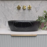 Capsula 480mm x 350mm Above-Counter Basin, Fired Matte Nero Marquina *Clearance Stock*