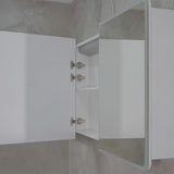 Retti Rectangular 1800mm x 750mm Frontlit LED Mirrored Shaving Cabinet, Matte White