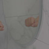 Pill Oval 1800mm x 900mm Frontlit and Backlit LED Frameless Mirror with Frosted Glass Border and Demister