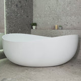 Wave Oval 1800mm Wide Freestanding Bath, Matte White