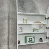 Arco Arch 850mm x 1000mm Mirrored Shaving Cabinet, Matte White