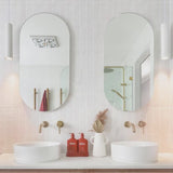 Pill Oval 450mm x 900mm Backlit LED Mirror with Polished Edge and Demister
