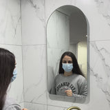 Arco Arch 400mm x 800mm Backlit LED Frameless Mirror with Polished Edge and Demister *Clearance Stock*