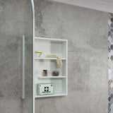 Arco Arch 550mm x 1000mm Mirrored Shaving Cabinet, Matte White