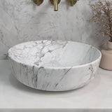 Dove 415mm Above-Counter Basin, Matte Carrara