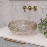 Disco 410mm Above-Counter Glass Basin, Champagne Glass