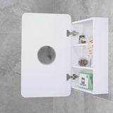 Retti Rectangular 450mm x 750mm Mirrored Shaving Cabinet, Matte White
