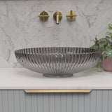 Capara 510mm X 350mm Above-Counter Glass Basin, Black Glass