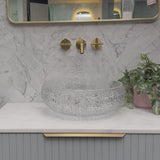 Disco 410mm Above-Counter Glass Basin, Clear Glass