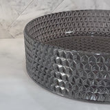 Kahm Mediterranean 360mm Above-Counter Glass Basin, Smoked Glass