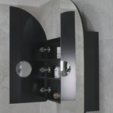Arco Arch 850mm x 1000mm Mirrored Shaving Cabinet, Matte Black