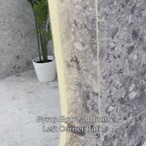 Byron Egg 1300mm Left Corner Freestanding Bath, Matte White