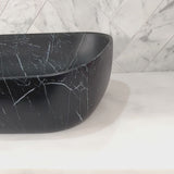 Julio 455mm x 325mm Above-Counter Basin, Matte Marquina Marrone