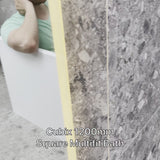 Cubix 1200mm Square Multifit Freestanding Bath, Gloss White