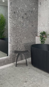 Agora Groove 1500mm Fluted Oval Freestanding Bath, Matte Black *Clearance Stock*