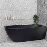 Byron Egg 1600mm Right Corner Freestanding Bath, Matte Black