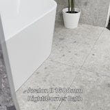 Avalon 1600mm Right Corner Freestanding Bath, Gloss White