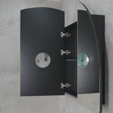 Arco Arch 1500mm x 1000mm Mirrored Shaving Cabinet, Matte Black