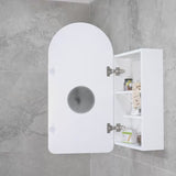 Arco Arch 400mm x 800mm Mirrored Shaving Cabinet, Matte White