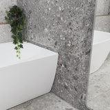 Byron Egg 1600mm Right Corner Freestanding Bath, Matte White