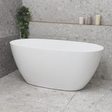 Byron Egg 1300mm Oval Freestanding Bath, Matte White