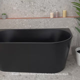 Avalon 1500mm Back to Wall Freestanding Bath, Matte Black
