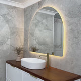 Arco Arch 1150mm x 1000mm Backlit LED Frameless Mirror with Polished Edge and Demister