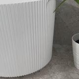 *CLEARANCE STOCK* Brighton Groove 1500mm Fluted Oval Freestanding Bath, Matte White