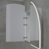 Arco Arch 1500mm x 1000mm Frontlit LED Mirrored Shaving Cabinet, Matte White