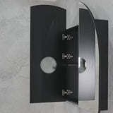 Arco Arch 1150mm x 1000mm Mirrored Shaving Cabinet, Matte Black