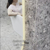 Avalon 1600mm Left Corner Freestanding Bath, Matte White