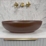 Ellipse 520mm x 395mm Above-Counter Basin, Matte Mocha