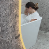 Avalon 1700mm Right Corner Freestanding Bath, Gloss White