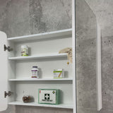 Retti Rectangular 900mm x 750mm Mirrored Shaving Cabinet, Matte White