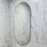 Pill Oval 500mm x 1000mm Backlit LED Frameless Mirror with Polished Edge and Demister