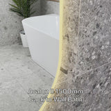 Avalon 1500mm Back to Wall Freestanding Bath, Gloss White