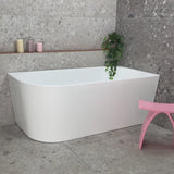 Avalon 1500mm Right Corner Freestanding Bath, Matte White