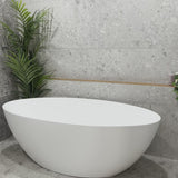 *Clearance* Kinka Egg 1700mm Oval Freestanding Bath, Gloss White