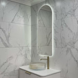 Arco Arch 500mm x 1200mm Backlit LED Frameless Mirror with Polished Edge and Demister