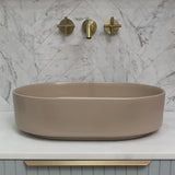 Pill Step 500mm x 370mm Above-Counter Basin, Matte Cappuccino