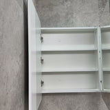 Retti Rectangular 1800mm x 750mm Mirrored Shaving Cabinet, Matte White