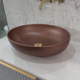 Ellipse 520mm x 395mm Above-Counter Basin, Matte Rossa
