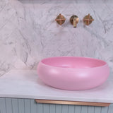 Disco Plus 415mm Above-Counter Basin, Matte Pink