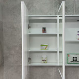 Retti Rectangular 1200mm x 750mm Frontlit LED Mirrored Shaving Cabinet, Matte White