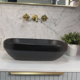 Julio Plus 504mm x 352mm Above-Counter Basin, Matte Black *Clearance Stock*
