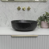 Dove 415mm Above-Counter Basin, Fired Matte Nero Marquina *Clearance Stock*